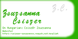 zsuzsanna csiszer business card