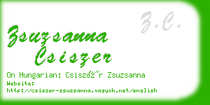 zsuzsanna csiszer business card